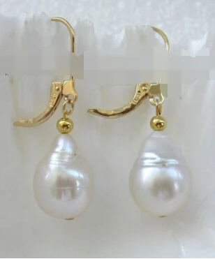 

ry00717 baroque white keshi reborn freshwater pearls dangle earrings