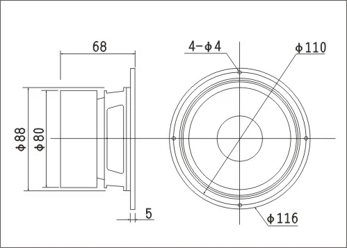 На колонки с низкими басами 4 дюймов 6OHM 70 Вт низкочастотные HIFI самодельные рабочего стола дома Театр Динамик Магнитный щит F0-8000hz 1 шт