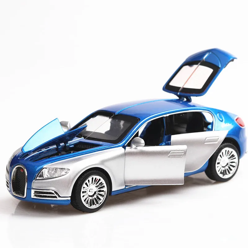 

1:32 Bugatti Galibier Sound and light belt pull-back vehicle simulation alloy car model crafts decoration collection toy tools