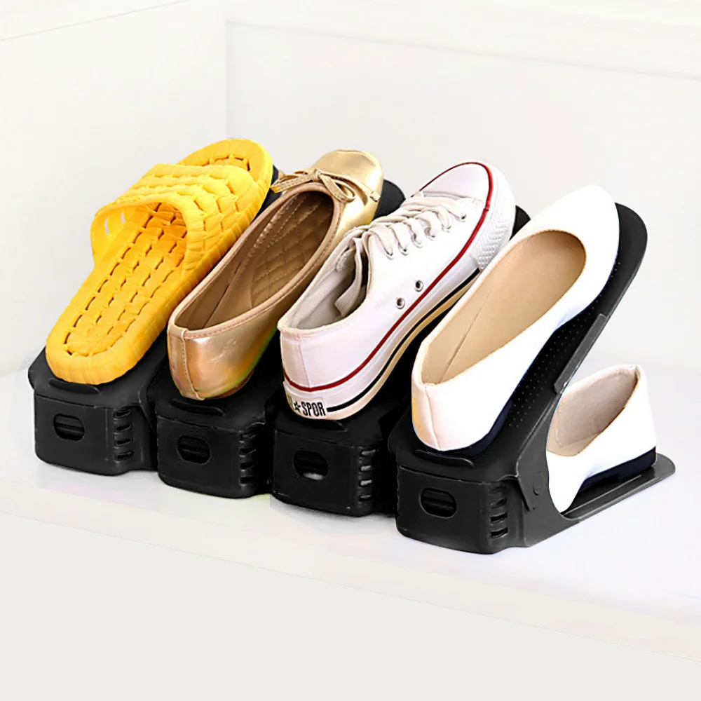 

6Pcs/Set Shoe Rack Storage Display Shoes Organiser Space-Saving Plastic Multi-Colored Organizers Adjustable Slipper Space Save