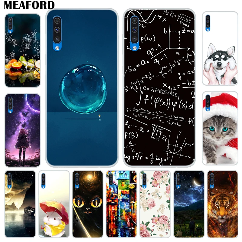 

Soft TPU For Samsung Galaxy A50 Case Cover 6.4'' Printed Silicone Back Cover For Samsung A50 A 50 A505 A505F Phone Cases Coque