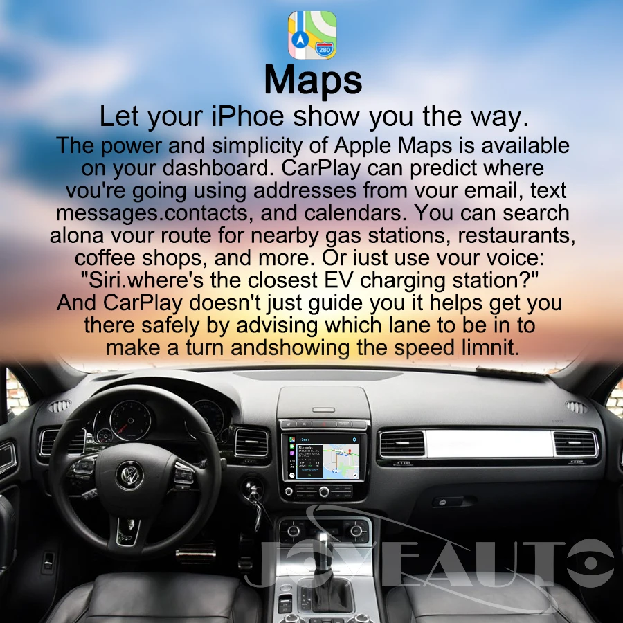 Joyeauto Wi-Fi Беспроводной Apple Carplay для Фольксваген Touareg 2010- 8 дюймов Android ваши зеркала и добавит позитива вашей поездке играть Поддержка спереди/сзади Камера