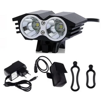 

by dhl 100set high quality 2x XM-L U2 LED Light Headlight Head front Lights flashlight+ 8.4V battery Pack + EU/US/UK/AU Charger