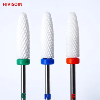 

Long Flame Bit - White - HIVISOIN - Ceramic Nail Drill Bit