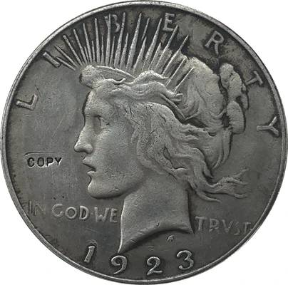 

Копия монеты 1923 доллара мира