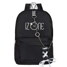 Kpop IZONE корейский звезда черный рюкзак школьные сумки для девочек-подростков kpop молния уличная мода мужчины и женщины Студенческая сумка