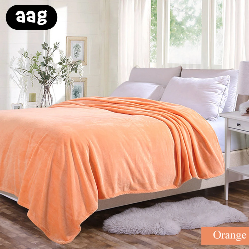 Home Textile Blanket Solid Sofa Bedding Flannel Air conditioning