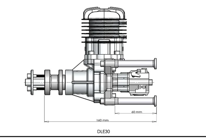 DLE Оригинал DLE30 30CC DLE30CC DLE бензиновый/бензиновый двигатель для RC модель самолета Запчасти DLE-30