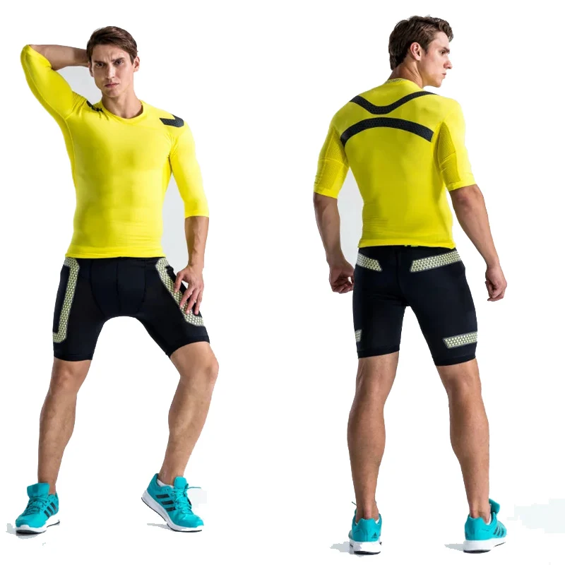 BINTUOSHI Men Sports Suit Jogging Suits O Neck Gym Clothing For Men