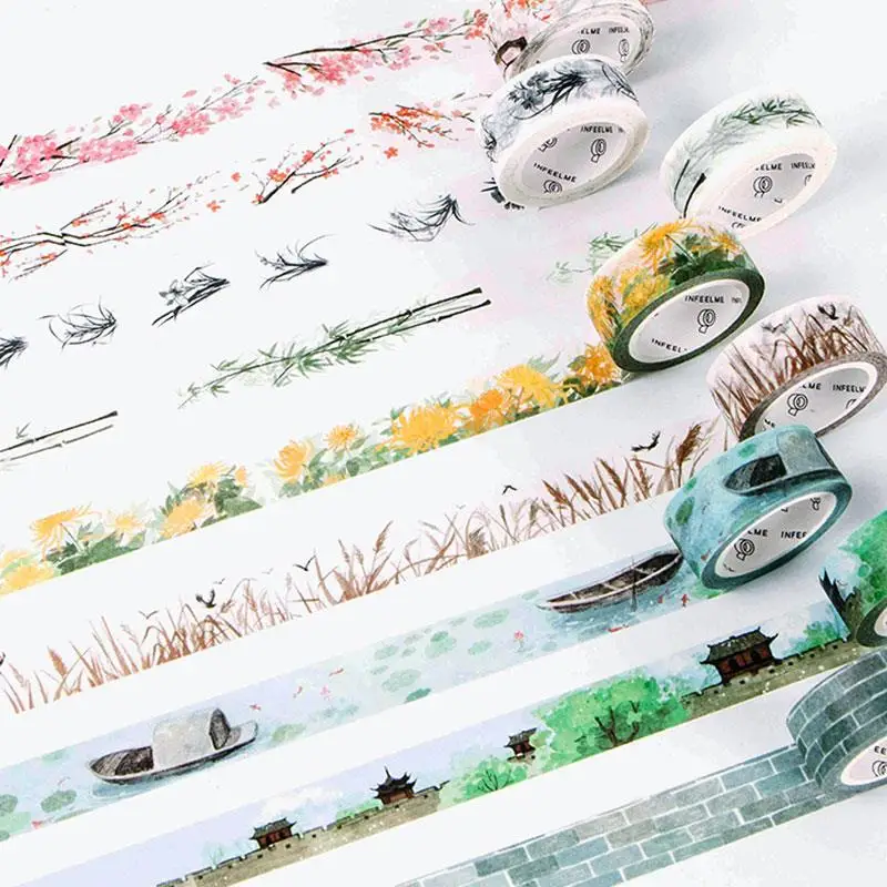Cute Flower Washi Tape Kawaii Vintage Retro Decorativ Adhesive Tape DIY Masking Tape For Scrapbooking Photo Album Home Decor Cute Flower Washi Tape Kawaii Vintage Retro Decorativ Adhesive Tape DIY Masking Tape For Scrapbooking Photo Album Home Decor