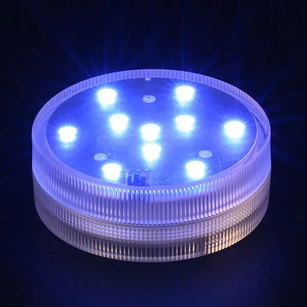 20 шт. на батарейках огни многоцветный RGB SMD5050 LED Водонепроницаемый погружной участник свет База с Дистанционное управление Новый год