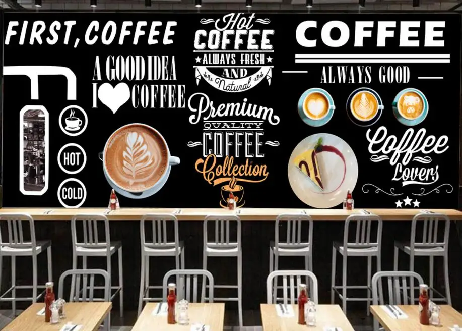 Оригинальные ретро обои, кофе, 3D трехмерные фрески для кафе ресторана фоновая стена отеля ПВХ обои