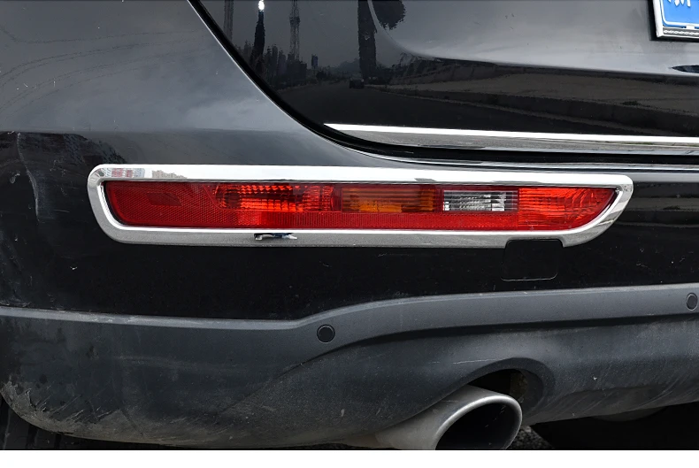 Для Audi Q5 2009 2010 2011 2012 2013 2014 2015 2016 ABS Хромированная задняя крышка противотуманной