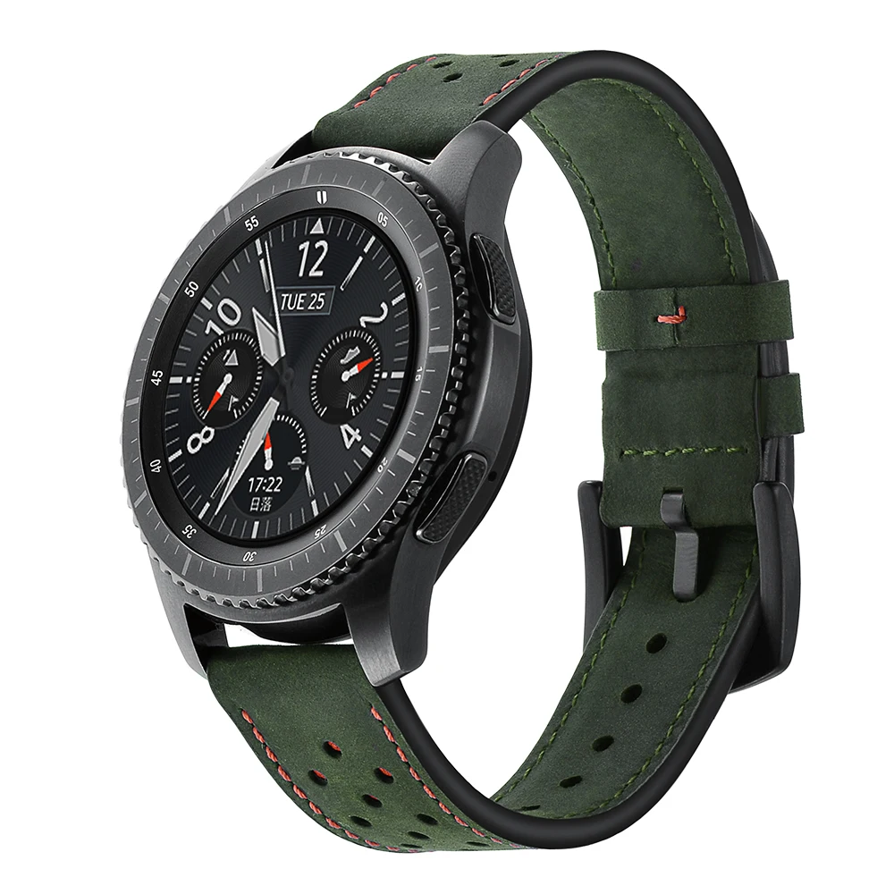 Ремешок для часов из натуральной кожи для samsung gear S3, ремешок для MOTO 360, браслет для часов шириной 22 мм