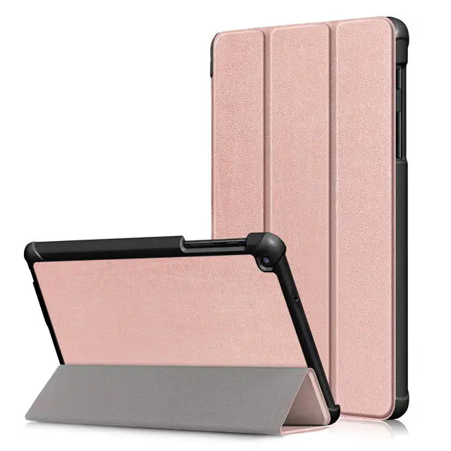 Магнитный чехол из искусственной кожи чехол для samsung Galaxy Tab A SM-P200 SM-P205 8,0 дюймов чехол для планшета+ пленка+ стилус - Цвет: Rose Gold