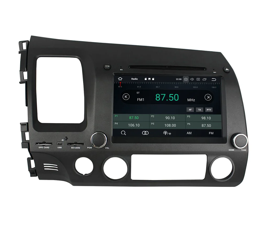 Excellent Octa core 4G RAM Android 8.0 Car DVD Player For Honda Civic 2006 2007 2008 2009 2010 2011 Car Radio GPS Navigation Wifi 4G 1