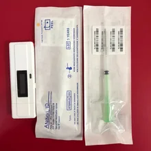 Fdx-b стеклянный колпачок сканер Собака Кошка Животное считыватель с 2 шт. шприц с микрочипом* 8 мм RFID 1,4