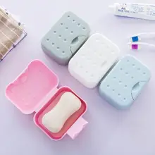 2 шт. дорожный портативный с крышкой мыльница герметичный водонепроницаемый держатель мыла с абсорбирующей губкой с замком мыльница 1301