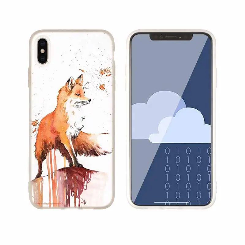 as the picture 03 Чехлы для телефонов, силиконовый мягкий чехол для iPhone 11 Pro X XS Max XR 6 6S 7 8 Plus 5 4S SE, Забавный милый аниме foxs - Цвет: as the picture 03