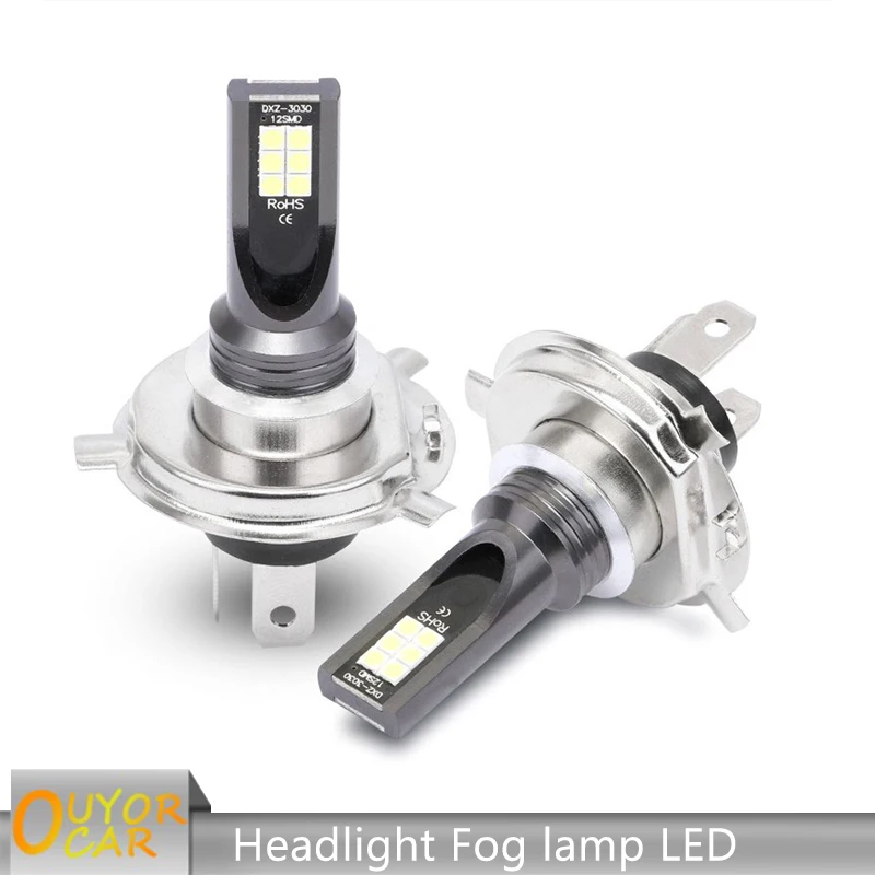 

2Pcs H7 H4 LED Bulb Coche 12V No Error Lens Hi Lo H3 H11 Headlight Auto LED Fog Lamp White Wireless Car Driving Lamp HB4 Lights