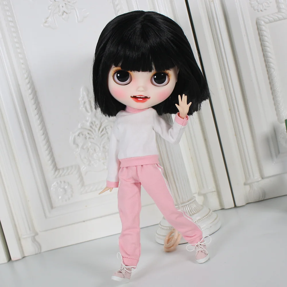 Кукла ICY DBS Blyth с открытым ртом и резными зубами матовое лицо сужение тела сонные