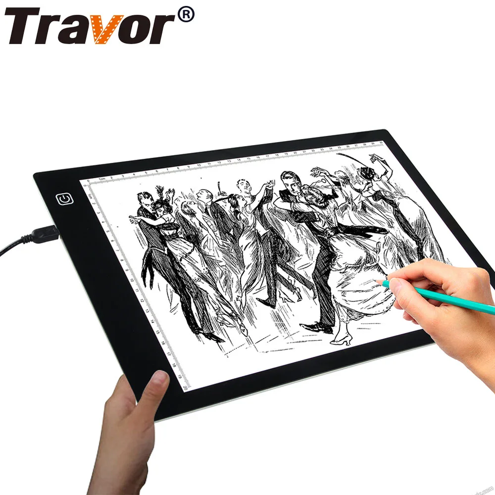 

Travor LED Tracing Light box Dimmable A4S USB Powered Light Pad Tracing LED Light Board for Drawing Tracing Sketching