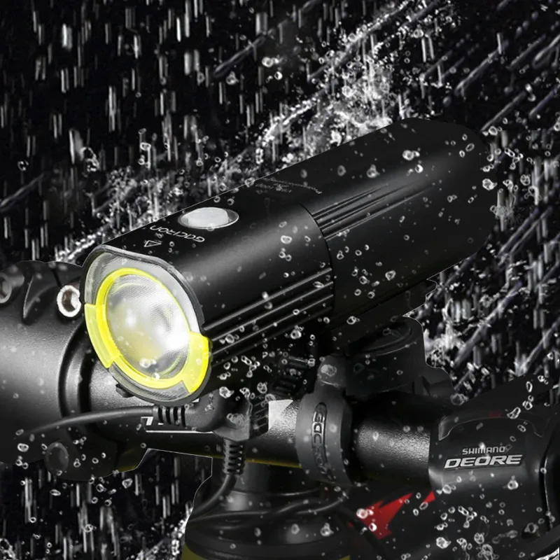 

GACIRON Waterproof 1000 Lumen Front Bicycle Bike Lights Cycling Headlights LED Power Bank Function USB Rechargeable Flashlight