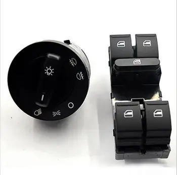 

New headlight switch window switch for VW jetta mk5 golf tiguan passat CC 1K0 941 431Q 1K4 959 857 free shipping