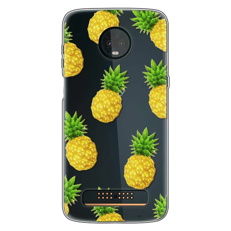 Чехол для Motorola Moto Z3 Play аксессуары мягкий чехол из ТПУ с рисунком прозрачные чехлы