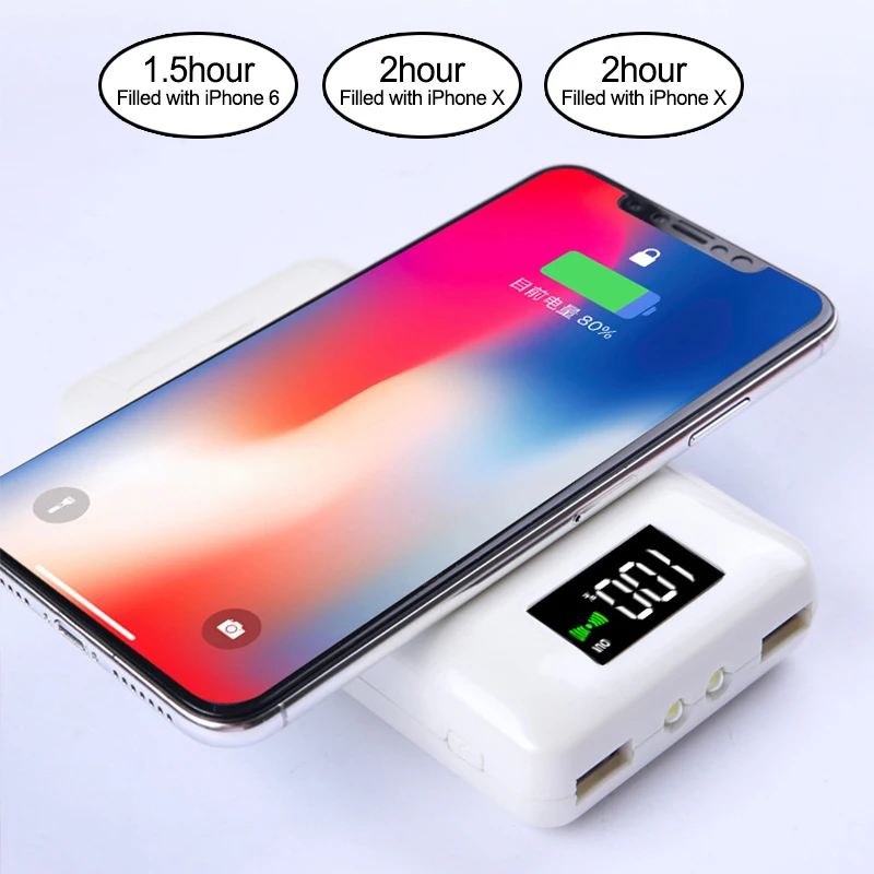 Многофункциональное 3 в 1 QI Беспроводное зарядное устройство power Bank для iPhone X XS Max XR портативное быстрое зарядное устройство для Bluetooth наушников