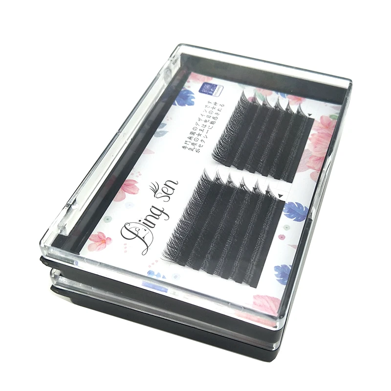 

DINGSEN New Eyelash Extensions Individual Mink Softer Ellipse Flat Lash Split Tips Ligher Volume Looking
