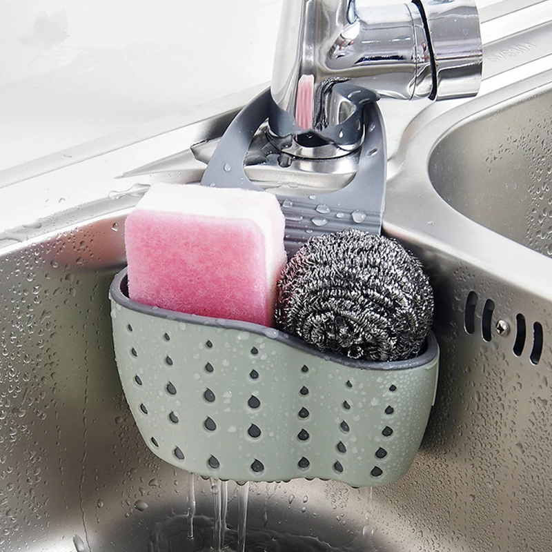 

Kitchen Sponge Drain Holder Wheat Fiber Sponge Storage Rack Basket Wash Cloth Or Toilet Soap Shelf Bathroom Organizer