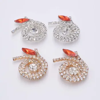 

DIY Crystal Rhinestone Buttons Acrylic Wedding Decorative Metal Flower shape Buttons Applies clothing Evening dress BC-0183