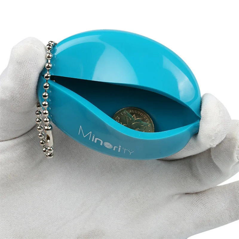 

Oval Rubber Coin Purse Change Holder With Chain PVC change wallet Squeeze COIN HOLDER Keychain Birthday Party Gift logo custom