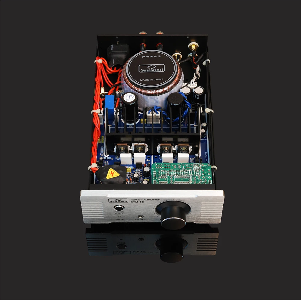 SMT I5A HiFi 2 0 цифровой аудиоусилитель вход RCA/AUX 80 Вт * Линейный источник питания В