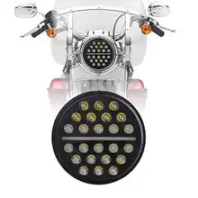 7inch LED Projection Headlight – Black – Fits All 7″for Harley Davidson and for Indian Headlight Buckets For Jeep Wrangle JK TJ