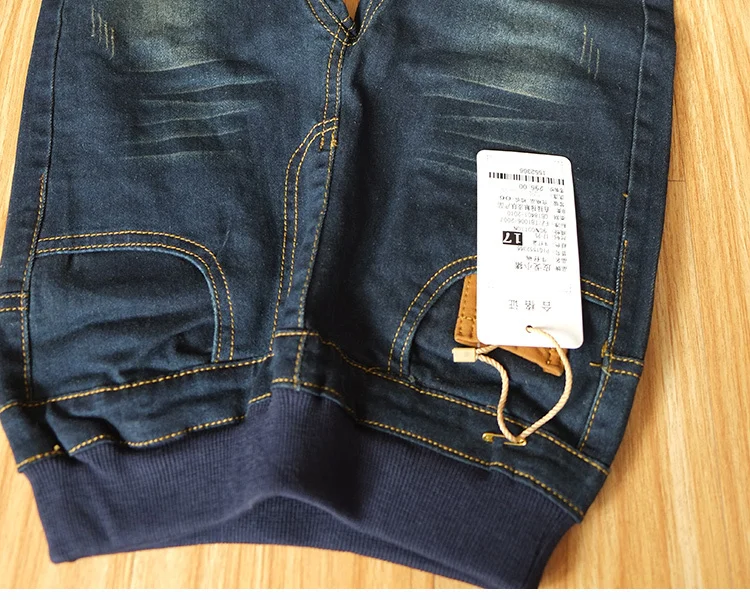 Модные осенние детские джинсы высокого качества Детская одежда для мальчиков 7 до 12 лет Хлопчатобумажные штаны
