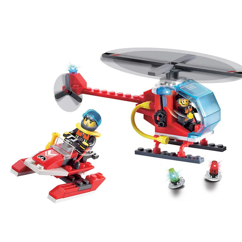 902 111pcs Fire Rescue Constructor Model Kit Blocks Compatible LEGO Bricks Toys for Boys Girls Children Modeling