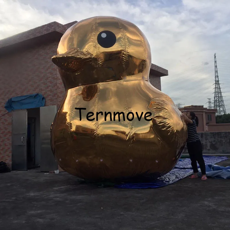 giant promotional pvc duck Inflatable Mirror Surface Christmas Ball gold mirror Ball Light Mirror Reflection Stage advertising