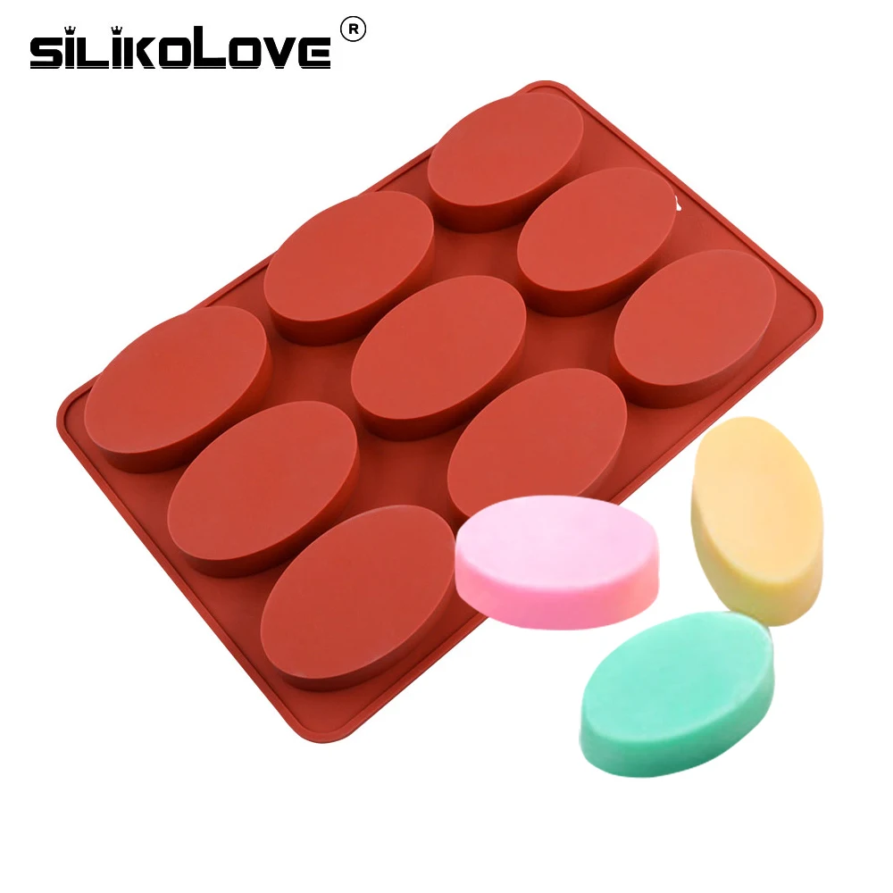 SILIKOLOVE DIY силиконовые мыло формы для мыла 3D 6 форм овальное мыло ручной работы ремесло цветы Ванная комната Кухня мыло формы