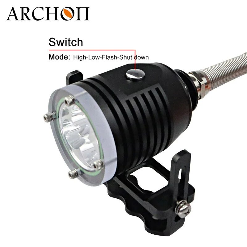 ARCHON DH30 II Точечный светильник для дайвинга 3* CREE XM-L2 U2 светодиоды макс. 3600 люмен подводный 100 м светильник для дайвинга светильник для фотосъемки