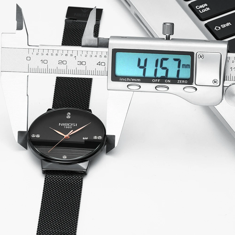 Tanie Relogio NIBOSI mężczyźni zegarki wodoodporna data zegarek na rękę mężczyzna siateczkowy pasek na co dzień złoty zegarek kwarcowy zegar mężczyźni Relogio Masculino