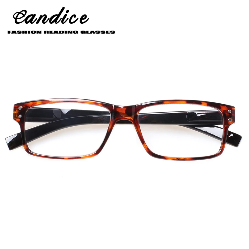 

Henotin Classic reading glasses for men and women spring hinge rectangular eyeglasses frames quality reader