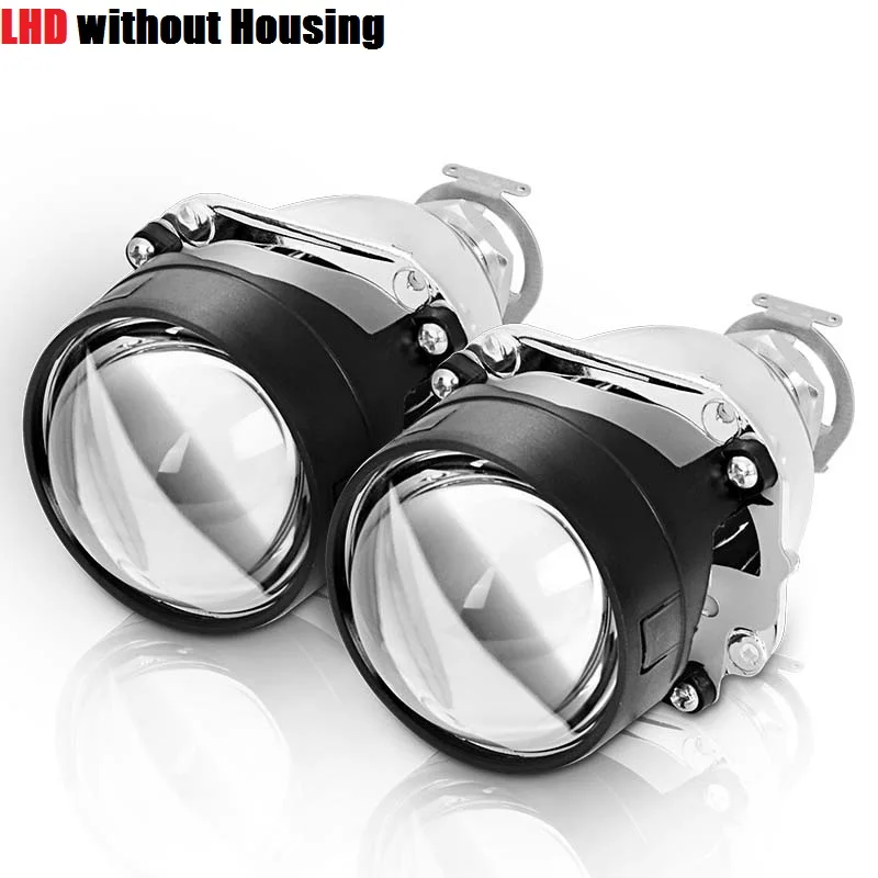 DERI 2,5 дюймов Мини HID Bi Xenon объектив проектора с GTI серебряные кожухи для Автомобильные фары модифицированный H1 H4 H7 стайлинга автомобилей - Цвет: LHD without Housing