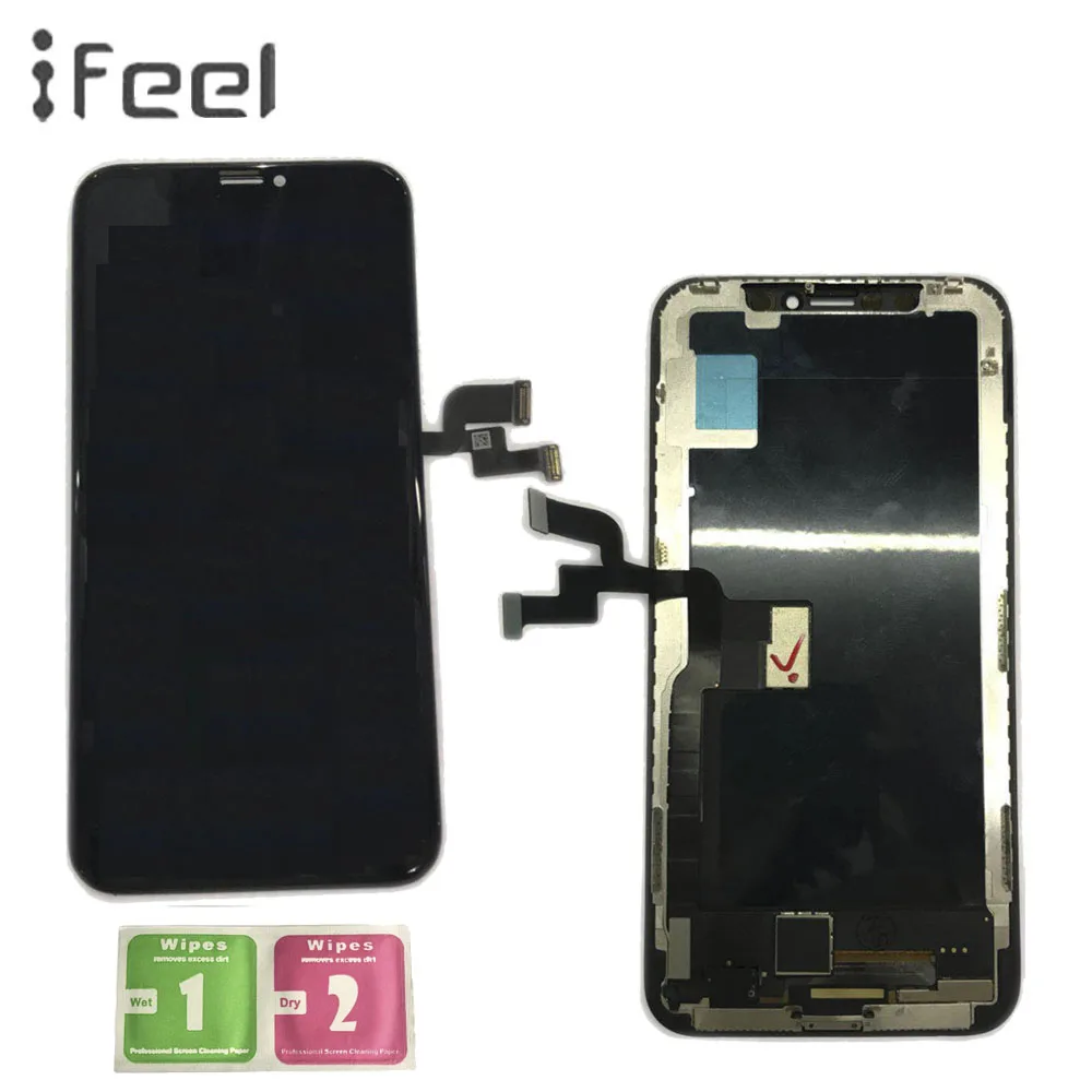 

For Apple iPhone X LCD Display With Touch Screen Digitizer Assembly Replacement For iPhone X display Black Adjust Brightness
