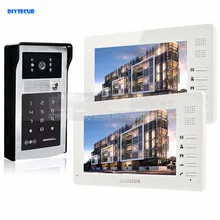 DIYSECUR 1024 x 600 7 inch HD TFT LCD Monitor Video Door Phone Video Intercom Doorbell 300000 Pixels Night Vision Camera RFID