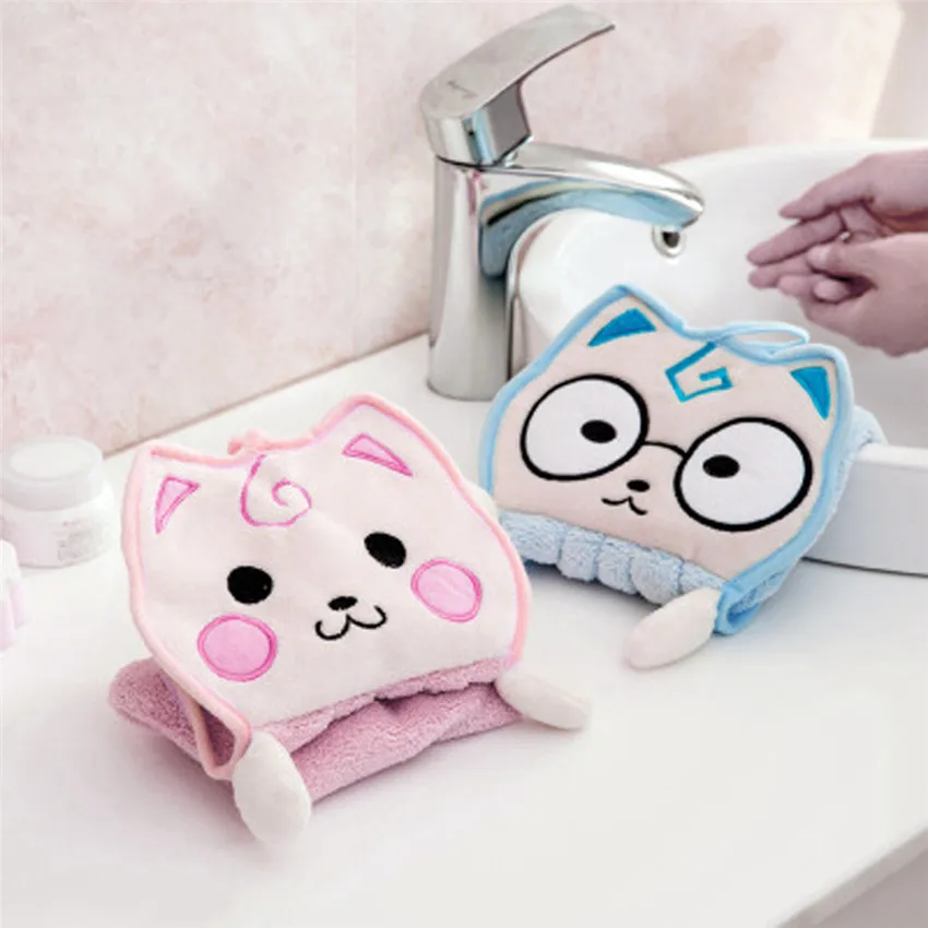Милое детское полотенце для рук с кроликом для малышей, мягкое плюшевое полотенце для купания с мультяшным животным, детское полотенце для ванной L3