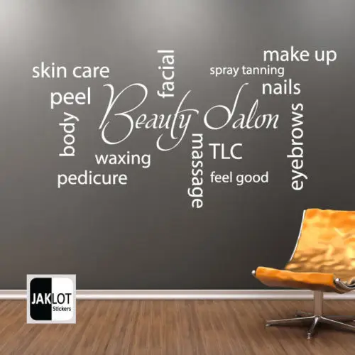 beauty salon collage vinyl wall decal barbershop hair shop salon