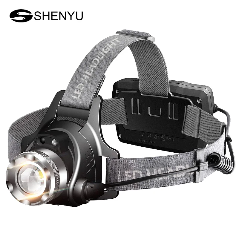 

Hand-wave Sensor LED Headlamp Rechargeable Zoomable 180 Degree Rotation Light Head Torch Cree XML-T6 L2 Headlight Hiking Camping