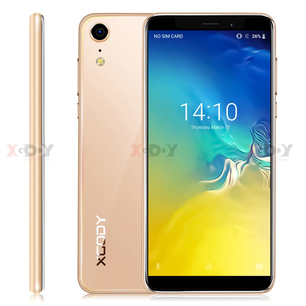 New XGODY XR 3G Smartphone 5.5'' Android 8.1 MT6580 Quad Core 1.3GHz 2GB RAM 16GB ROM Cell phones 5.0MP 2500mAh Mobile Phone